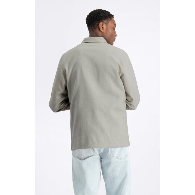 Law Of The Sea GHOUT TWO TONE STRUCTURED SHIRT Vetiver
