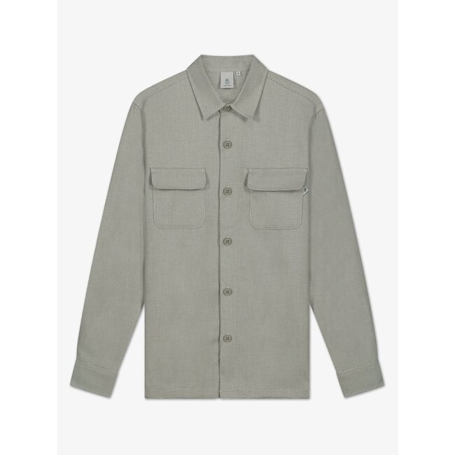 Law Of The Sea GHOUT TWO TONE STRUCTURED SHIRT Vetiver