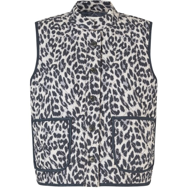 Lollys Laundry CairoLL Quilted Vest 72 Leopard Print