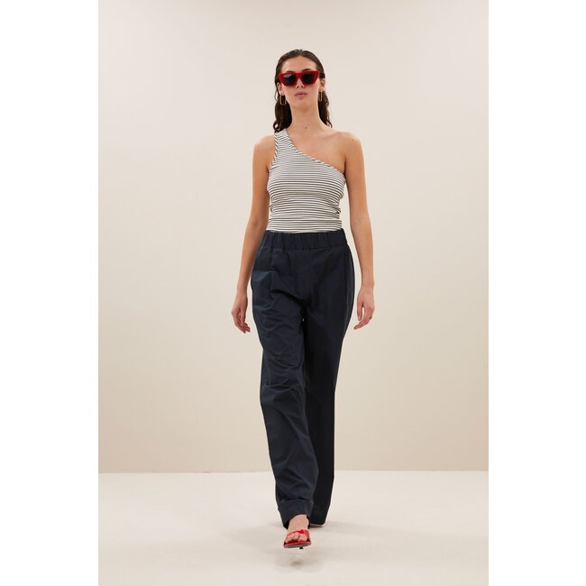 BY-BAR charly stripe top midnight thin stripe