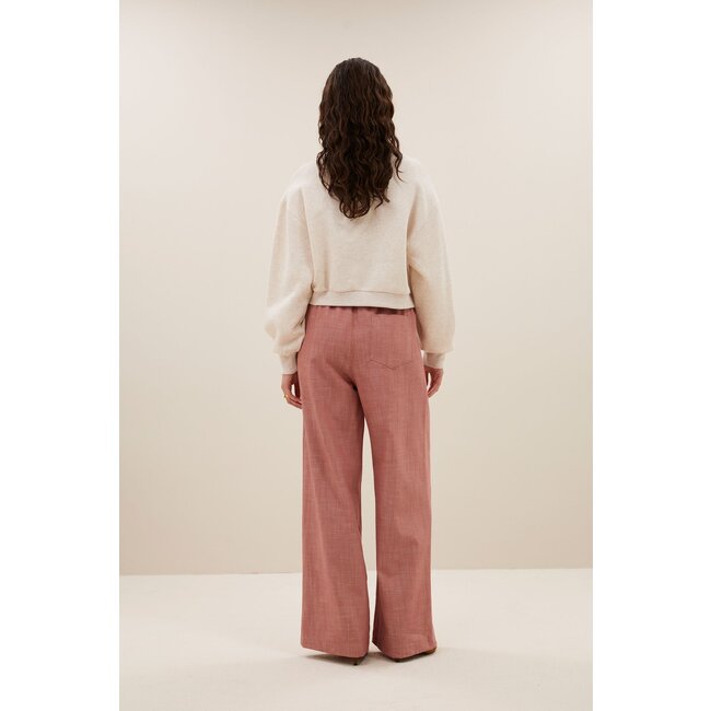 BY BAR maeve logo sweater oyster melee