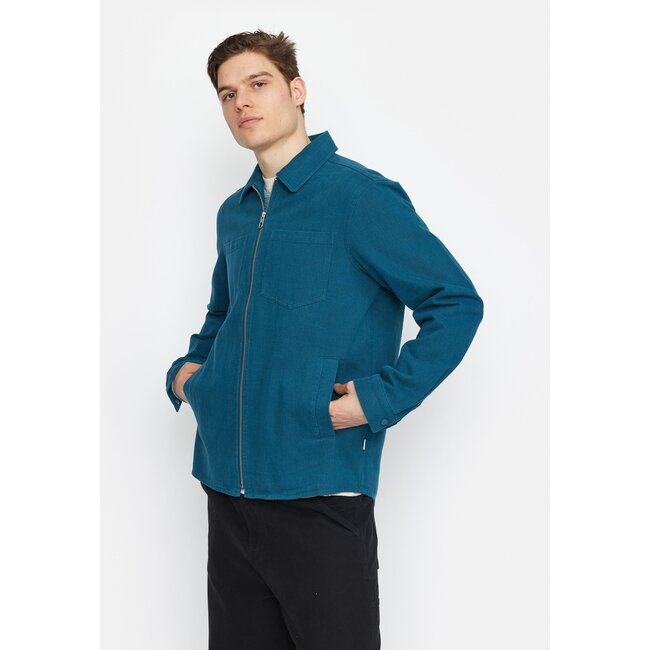 RVLT Overshirt w. Zipper Petrol 3922