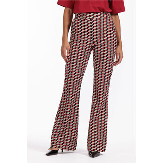 Studio Anneloes Noa graphic flare trousers multi colour