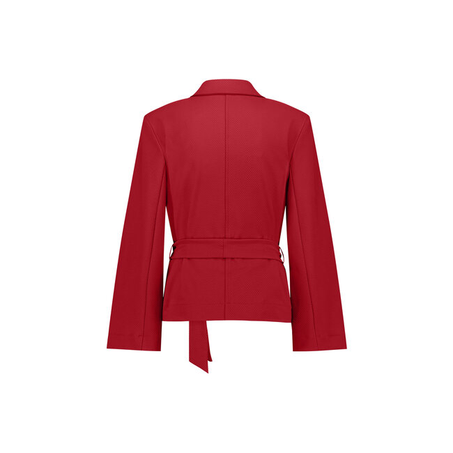 Studio Anneloes Lette honecomb blazer deep red