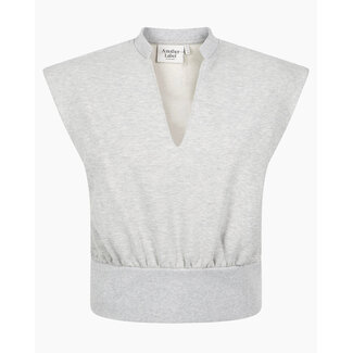 Another Label Indra top s/l Grey melee