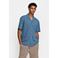 RVLT Jaquard Short-sleeved Cuban Shirt Blue 3175