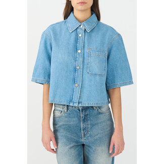IVY Jeans IVY-Uta Oversized 2/4 Sleeve Shirt Wash Mid Blue 51 Denim Blue