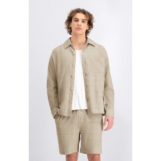 Law Of The Sea LEAF JACQUARD SHIRT Feather Gray