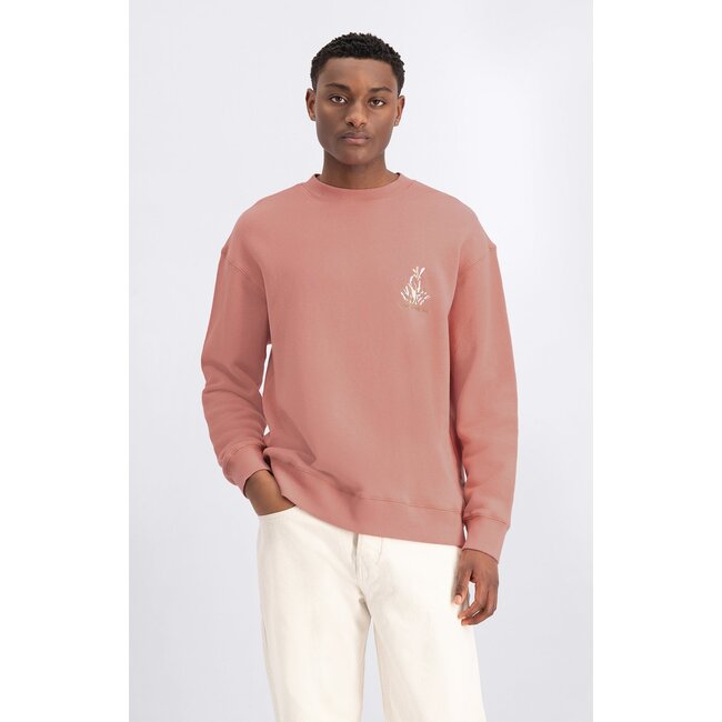 Law Of The Sea THEMIS CREWNECK SWEATER WITH EMBROIDERY Desert Sand