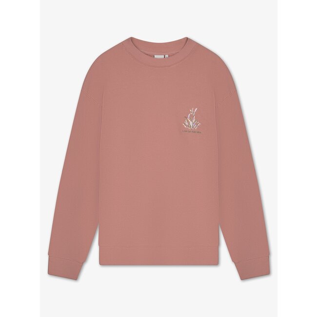 Law Of The Sea THEMIS CREWNECK SWEATER WITH EMBROIDERY Desert Sand