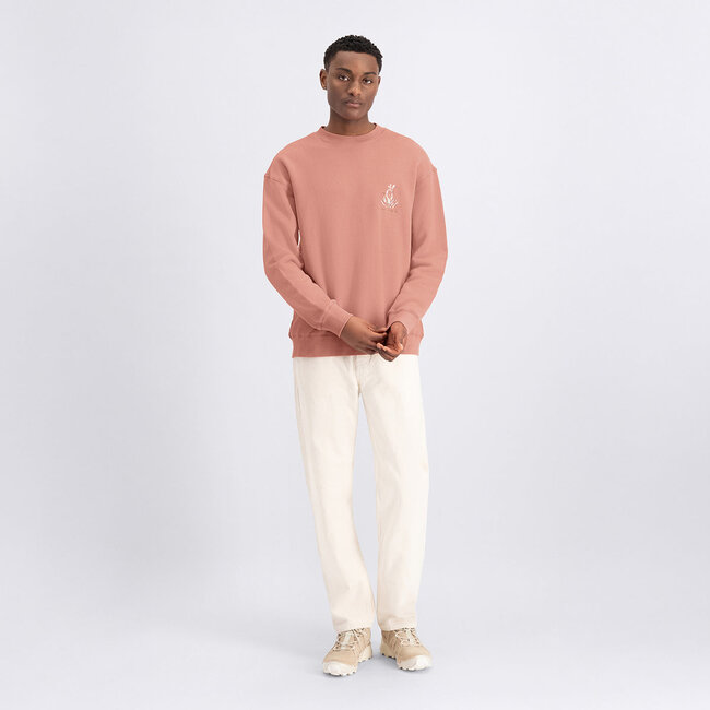 Law Of The Sea THEMIS CREWNECK SWEATER WITH EMBROIDERY Desert Sand