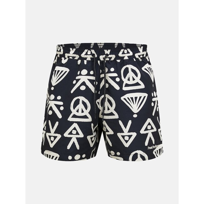 Peak Performance M Graphic Swim Shorts-BLACK
