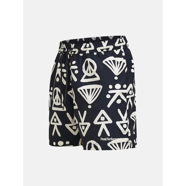 Peak Performance M Graphic Swim Shorts-BLACK