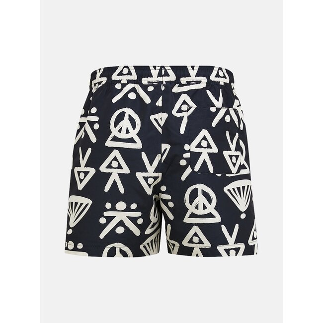 Peak Performance M Graphic Swim Shorts-BLACK