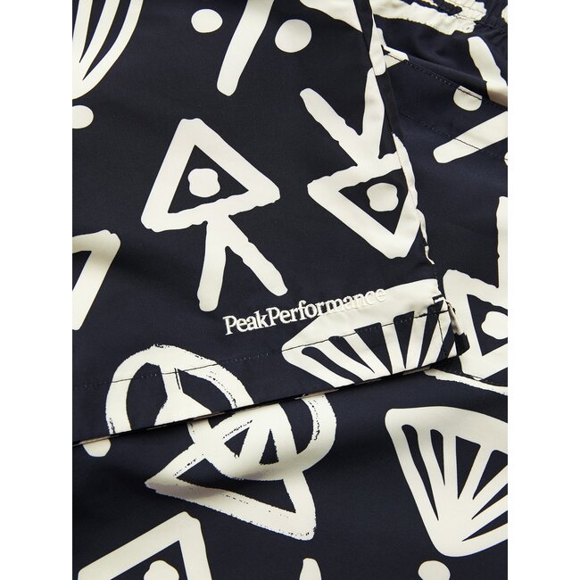 Peak Performance M Graphic Swim Shorts-BLACK