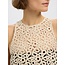 Selected Femme SLFALIMA SL CROCHET TOP B Sandshell
