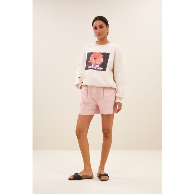 BY-BAR judy stripe short pink seer stripe