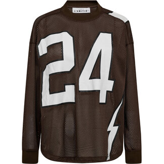 HAUTE L'AMITIÉ American Football LS Tee Mocca