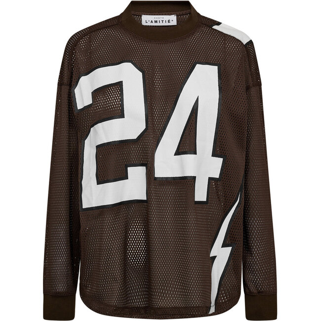 HAUTE L'AMITIÉ American Football LS Tee Mocca