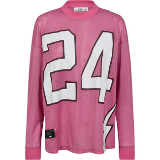 HAUTE L'AMITIÉ American Football LS Tee Bubblegum
