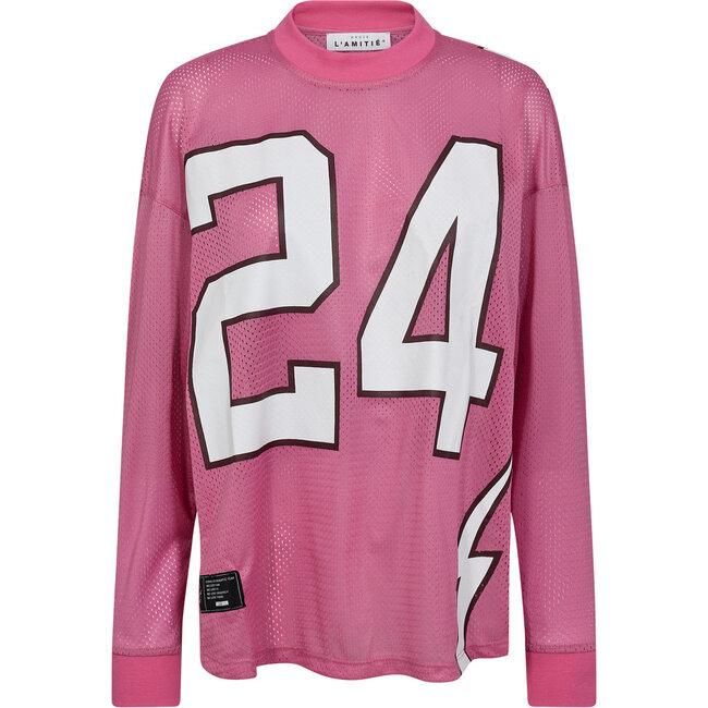 HAUTE L'AMITIÉ American Football LS Tee Bubblegum