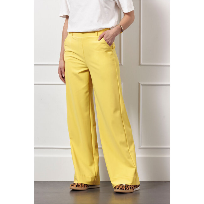 Studio Anneloes Lexie bonded trousers golden yellow