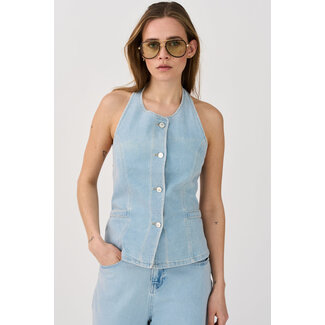 IVY Jeans IVY-Alba Halterneck Top Wash Le Havre 51 Denim Blue