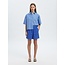 Selected Femme SLFLAERKE HW WIDE BRODERI ANG SHORTS B Dazzling Blue