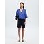 Selected Femme SLFLAERKE 3/4 CROPPED BRODERI ANG TOP B Dazzling Blue