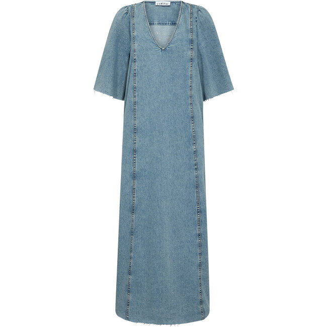 HAUTE L'AMITIÉ Denim Raw Hem Dress Denim blue