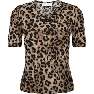 HAUTE L'AMITIÉ Leo Rib Badge Tee Leopard