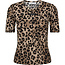 HAUTE L'AMITIÉ Leo Rib Badge Tee Leopard