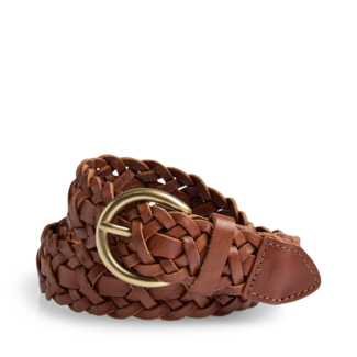 Markberg Harlyn MBG Braided Belt Cognac w/br. Gold