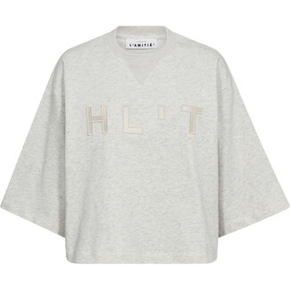 HAUTE L'AMITIÉ HLT SS Logo Sweat Pearl Melange