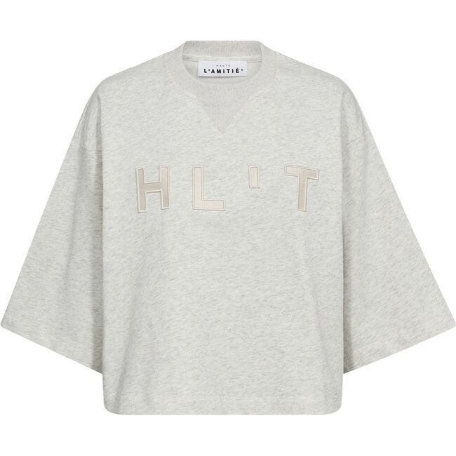 HAUTE L'AMITIÉ HLT SS Logo Sweat Pearl Melange