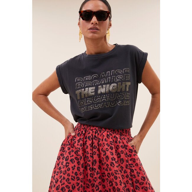 BY BAR thelma nights top jet black