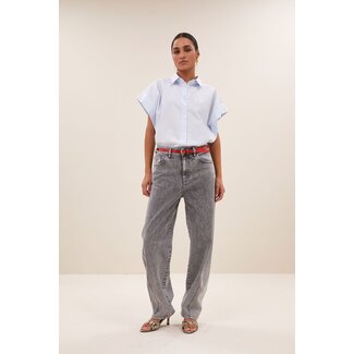 BY BAR pixie chambray blouse light blue
