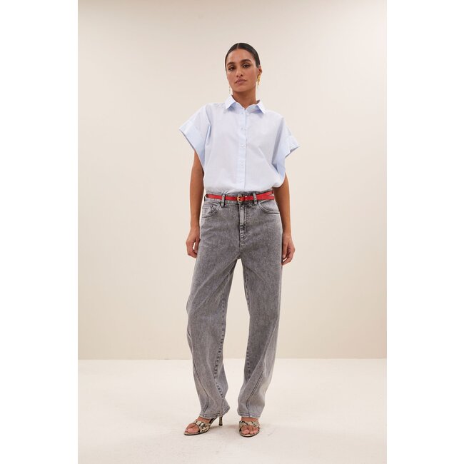 BY BAR pixie chambray blouse light blue