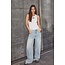 HAUTE L'AMITIÉ Bleach Distressed Patch Tall Jeans Bleached Denim