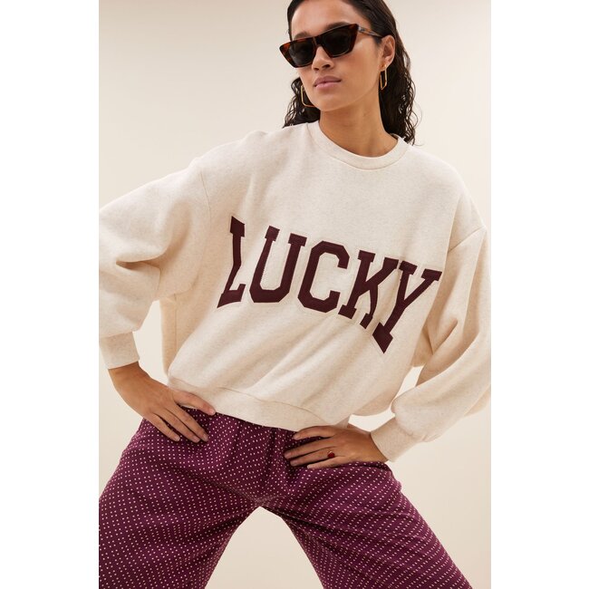 BY BAR bibi patchwork sweater oyster melee