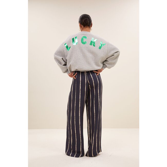 BY BAR bibi lucky curve sweater grey melee