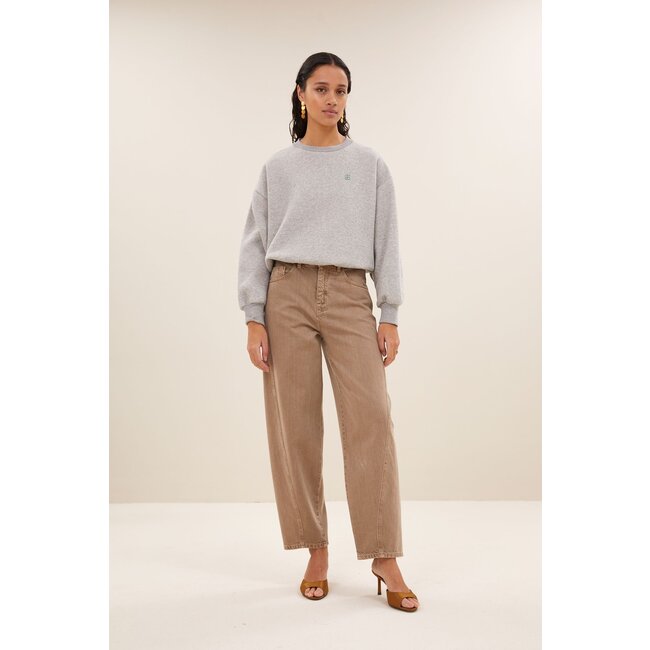 BY BAR bibi lucky curve sweater grey melee