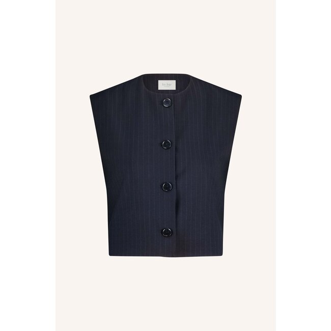 BY BAR nori pinstripe gilet midnight