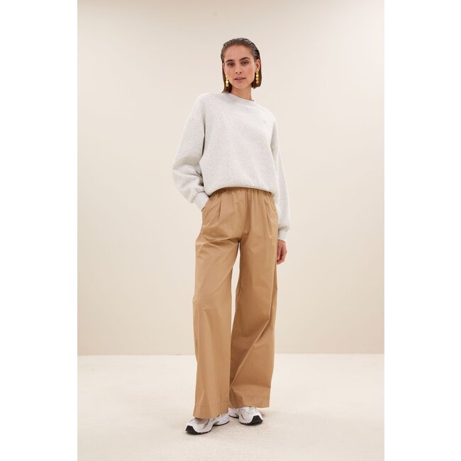 BY BAR bibi logo sweater light grey melee