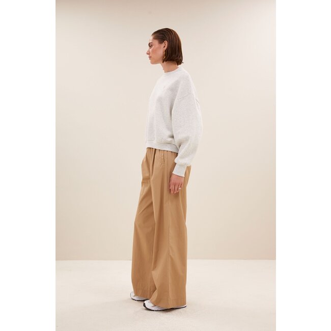 BY BAR bibi logo sweater light grey melee