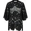 HAUTE L'AMITIÉ Curvey Lace Hem Tee Black