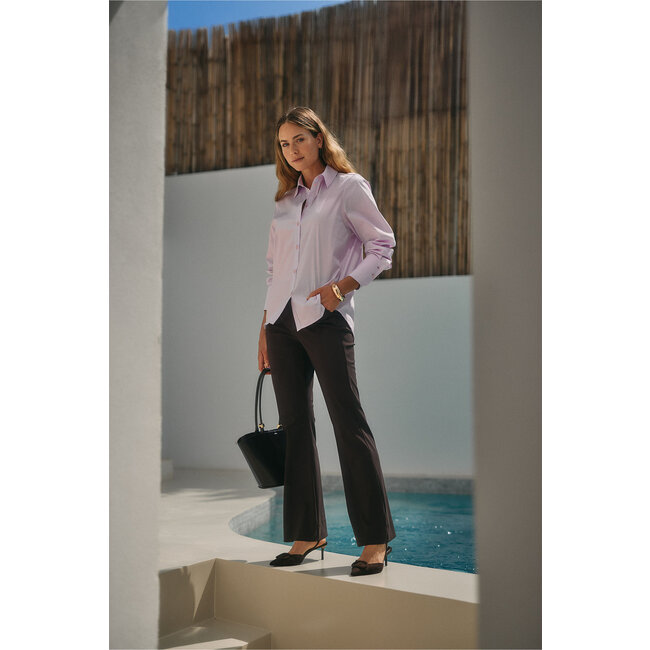 Studio Anneloes FLAIR BONDED TROUSERS ESPRESSO