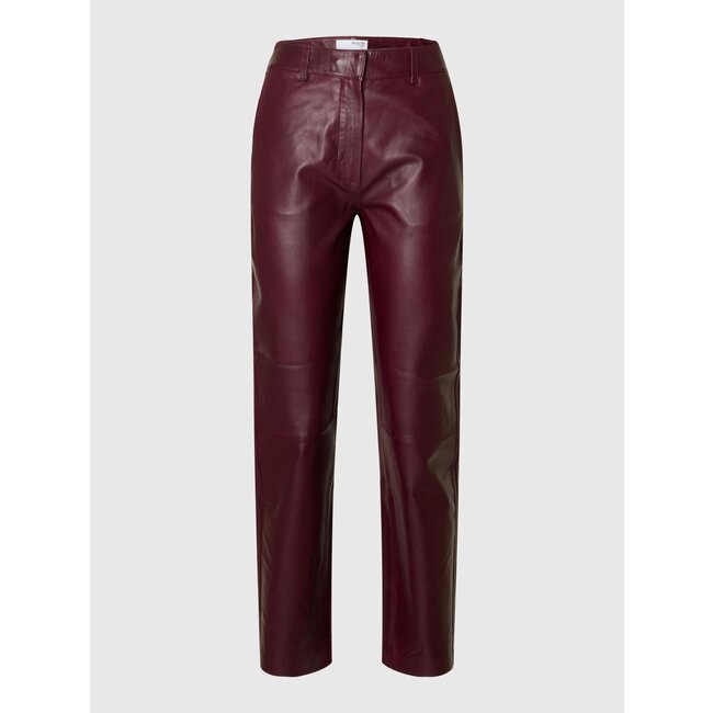 Selected Femme SLFMARIE MW LEATHER PANTS B NOOS Fig