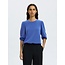 Selected Femme SLFTENNY 3/4 SWEAT TOP NOOS Dazzling Blue