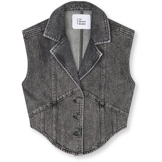 R.A Denim Studio D19 Denim Straight Vest Mid Gray